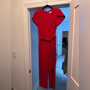 Calvin Klein Red Shimmer Jumpsuit